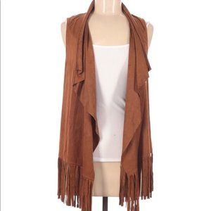 Faux Leather Brown Boho Layering Piece Leather M